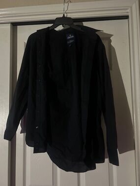 Stafford Black Lightweight Button-Up Shirt Jacket